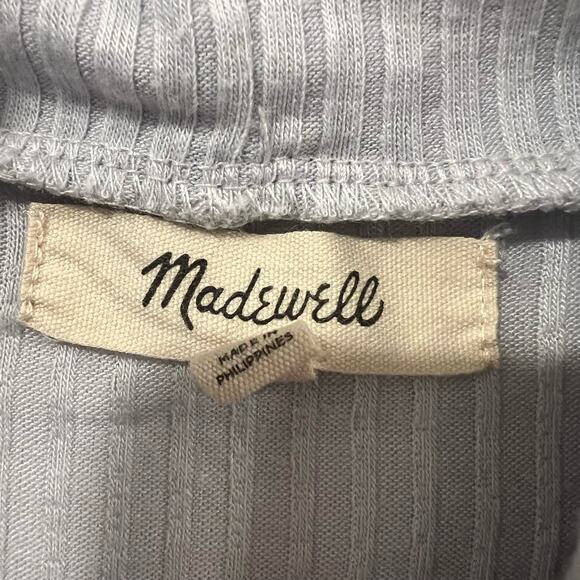 Madewell Women's Lightweight Turtleneck Ribbed Light Blue Size Large - Picture 8 of 9